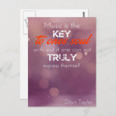 音楽はワンソウルハガキへの鍵である ポストカード (正面/裏面)