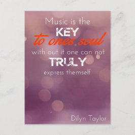 音楽はワンソウルハガキへの鍵である ポストカード