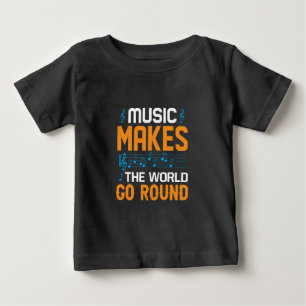 音楽は世界を動かす ベビーTシャツ