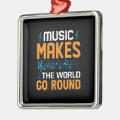 音楽は世界を動かす メタルオーナメント (左)