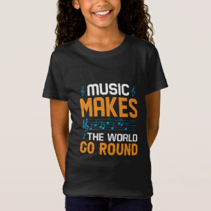 音楽は世界を動かす Tシャツ