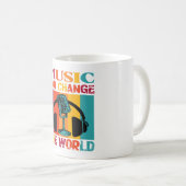 音楽は世界を変えることができる コーヒーマグ コーヒーマグカップ (正面右)