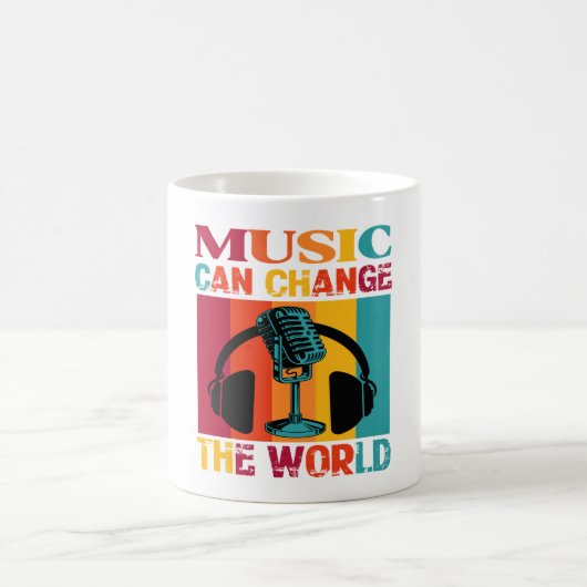 音楽は世界を変えることができる コーヒーマグ コーヒーマグカップ (中央)