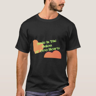 音楽は二つのハートの集合 Tシャツ
