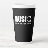 音楽は人々を結来ぶ カフェラテマグ (正面)