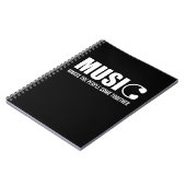 音楽は人々を結来ぶ ノートブック (左側)