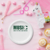 音楽は人々を結来ぶ ペーパープレート (パーティー)