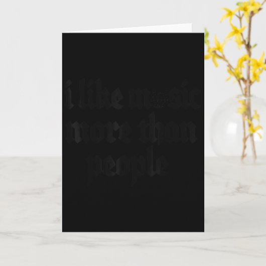 音楽は人のアートよりも好き 単純な音楽 ムー カード (黄色い花)