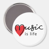 音楽は人生だ。Muziekはmijn levenであり、hartjeに会った。 マグネット (正面/裏面)