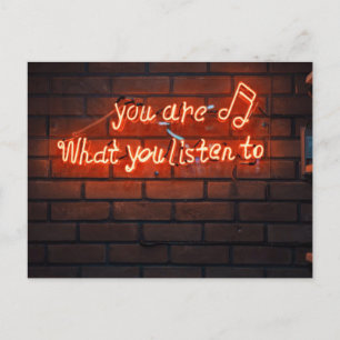 音楽は人生であり、あなた聞はNeon ポストカード
