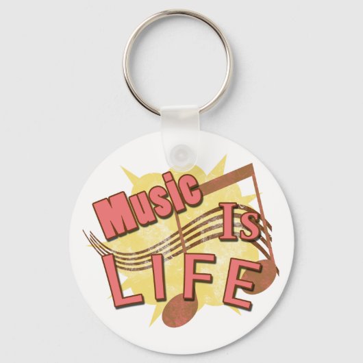 音楽は人生である キーホルダー (正面)