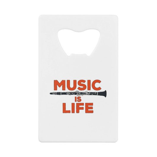 音楽は人生である クレジットカード栓抜き (正面)