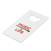 音楽は人生である クレジットカード栓抜き (裏面アングル)