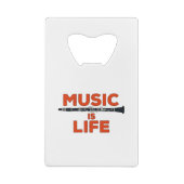 音楽は人生である クレジットカード栓抜き (裏面)