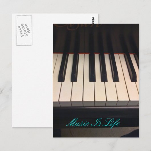 音楽は人生である ポストカード (正面/裏面)