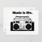 音楽は人生である ポストカード (正面/裏面)
