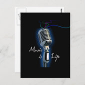 音楽は人生である ポストカード (正面/裏面)