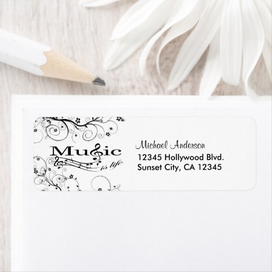 音楽は人生である ラベル (インサイチュ)