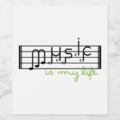 音楽は人生である ワインラベル (シングルラベル)