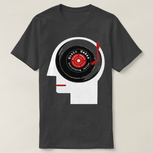 音楽は人生である Tシャツ (デザイン正面)
