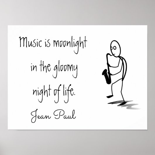 音楽は人生の暗い夜の月光だ。 ポスター (正面)