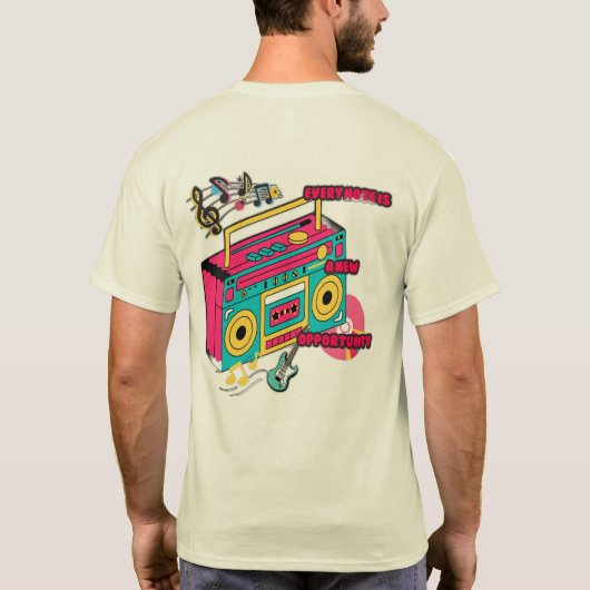 音楽は人生の脈動。 Tシャツ (裏面)