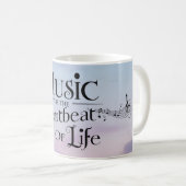 音楽は人生の鼓動 2 コーヒーマグカップ (正面右)