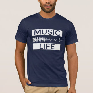 音楽は人生を暗くする Tシャツ