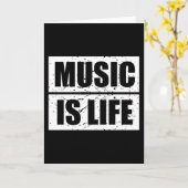 音楽は人生 カード (黄色い花)