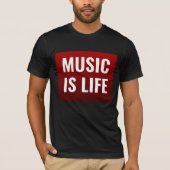 音楽は人生 Tシャツ (正面)
