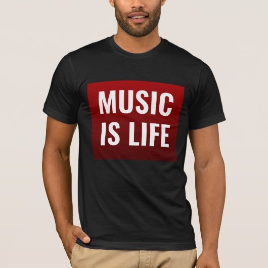 音楽は人生 Tシャツ (正面)