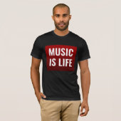 音楽は人生 Tシャツ (正面フル)
