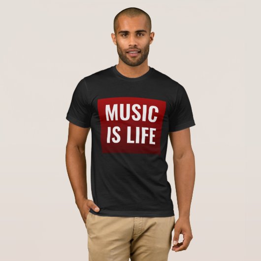 音楽は人生 Tシャツ (正面フル)
