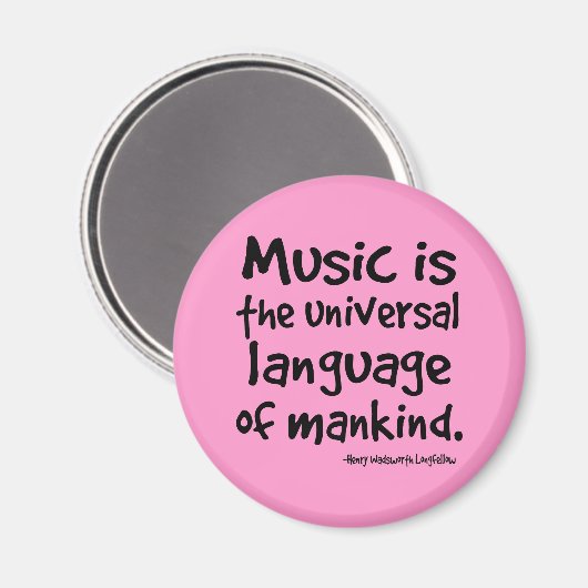 音楽は人類の贈り物の普遍的な言語である マグネット (正面/裏面)