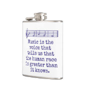 音楽は伝える声である – 音楽引用文 フラスク (左)