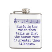 音楽は伝える声である – 音楽引用文 フラスク (正面)