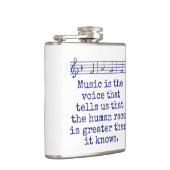 音楽は伝える声である – 音楽引用文 フラスク (右)