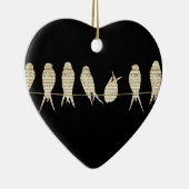 音楽は先生のオフィスの動物の鳥の運命に注意します セラミックオーナメント (右)