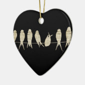 音楽は先生のオフィスの動物の鳥の運命に注意します セラミックオーナメント (左)