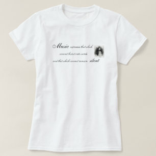 音楽は入れることができないものが単語に表現します Tシャツ