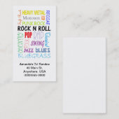 音楽は名刺をタイプします 名刺 (正面/裏面)