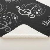 音楽は名前をカスタムするのフリースブランケットに注意します シェルパブランケット (3/4)