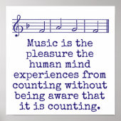 音楽は喜びである – 音楽引用文 ポスター (正面)
