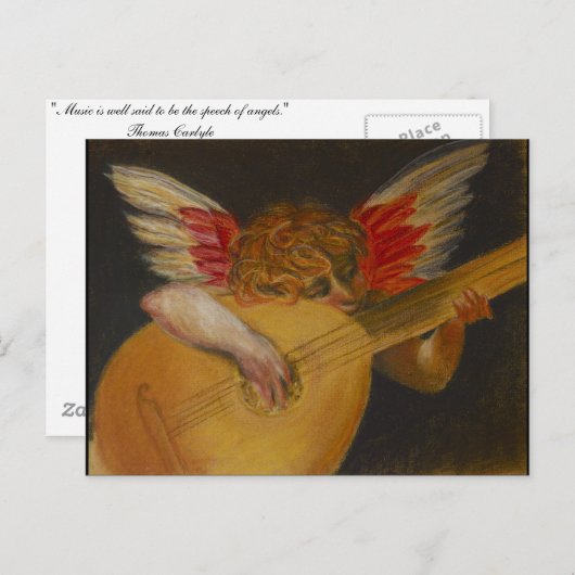 音楽は天使の言葉であるとも言われている ポストカード (正面/裏面)