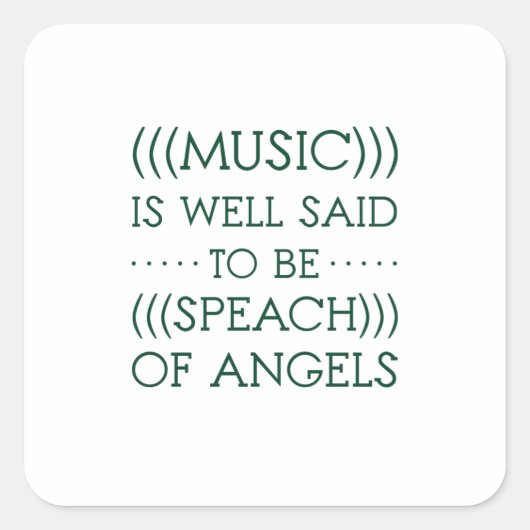 音楽は天使の音楽と言うべし スクエアシール (正面)