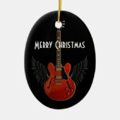 音楽は天国のクリスマスのオーナメントです セラミックオーナメント (正面)