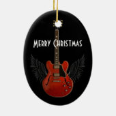 音楽は天国のクリスマスのオーナメントです セラミックオーナメント (裏面)