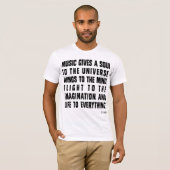 音楽は宇宙に精神を与えます Tシャツ (正面フル)