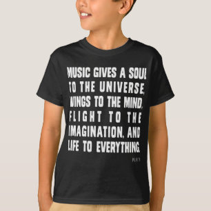音楽は宇宙に精神を与えます Tシャツ