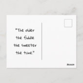 音楽は宇宙に魂を与え、プラトー名言 ポストカード (裏面)